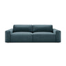 Victor 3-Sitzer Sofa, ausklappbar, mit Schlaffunktion und Bettkasten, aus Samt in Blue (Paris Dark Blue), 246x100 cm von Micadoni – Bild 1