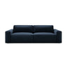 Victor 3-Sitzer Sofa, ausklappbar, mit Schlaffunktion und Bettkasten, aus Samt in Dunkelblau (Paris Deep Blue), 246x100 cm von Micadoni – Bild 1