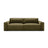 Victor 3-Sitzer Sofa, ausklappbar, mit Schlaffunktion und Bettkasten, aus Samt in Moosgrün meliert (Paris Forest), 246x100 cm von Micadoni – Bild 1