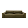 Victor 3-Sitzer Sofa, ausklappbar, mit Schlaffunktion und Bettkasten, aus Samt in Moosgrün meliert (Paris Forest), 246x100 cm von Micadoni – Bild 1