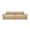Victor 3-Sitzer Sofa, ausklappbar, mit Schlaffunktion und Bettkasten, aus Samt in Nude (Paris Beige), 246x100 cm von Micadoni – Bild 1