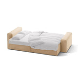 Victor 3-Sitzer Sofa, ausklappbar, mit Schlaffunktion und Bettkasten, aus Samt in Nude (Paris Beige), 246x100 cm von Micadoni – Bild 5