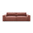 Victor 3-Sitzer Sofa, ausklappbar, mit Schlaffunktion und Bettkasten, aus Samt in Rosa (Paris Salmon), 246x100 cm von Micadoni – Bild 1