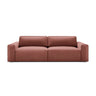 Victor 3-Sitzer Sofa, ausklappbar, mit Schlaffunktion und Bettkasten, aus Samt in Rosa (Paris Salmon), 246x100 cm von Micadoni – Bild 1
