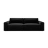Victor 3-Sitzer Sofa, ausklappbar, mit Schlaffunktion und Bettkasten, aus Samt in Schwarz (Paris Black), 246x100 cm von Micadoni – Bild 1