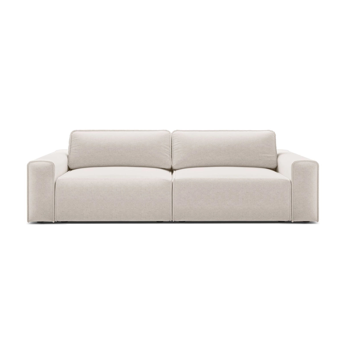 Victor 3-Sitzer Sofa, ausklappbar, mit Schlaffunktion und Bettkasten, aus Samt oder Strukturstoff, 246x100 cm von Micadoni – Bild 1
