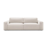Victor 3-Sitzer Sofa, ausklappbar, mit Schlaffunktion und Bettkasten, aus Samt oder Strukturstoff, 246x100 cm von Micadoni – Bild 1