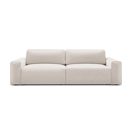 Victor 3-Sitzer Sofa, ausklappbar, mit Schlaffunktion und Bettkasten, aus Samt oder Strukturstoff, 246x100 cm von Micadoni – Bild 1