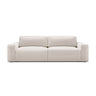 Victor 3-Sitzer Sofa, ausklappbar, mit Schlaffunktion und Bettkasten, aus Samt oder Strukturstoff, 246x100 cm von Micadoni – Bild 1
