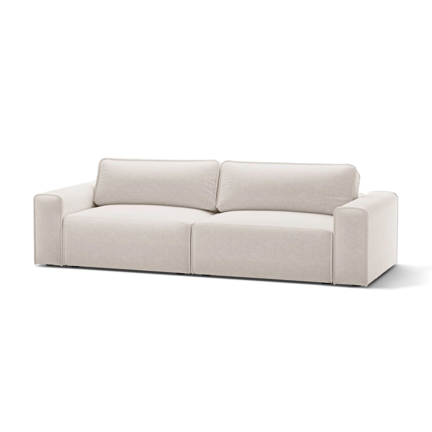 Victor 3-Sitzer Sofa, ausklappbar, mit Schlaffunktion und Bettkasten, aus Samt oder Strukturstoff, 246x100 cm von Micadoni – Bild 4