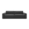 Victor 3-Sitzer Sofa, ausklappbar, mit Schlaffunktion und Bettkasten, aus Strukturierter Stoff in Anthrazit (Moly 97), 246x100 cm von Micadoni – Bild 1