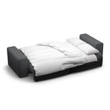 Victor 3-Sitzer Sofa, ausklappbar, mit Schlaffunktion und Bettkasten, aus Strukturierter Stoff in Anthrazit (Moly 97), 246x100 cm von Micadoni – Bild 7