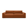 Victor 3-Sitzer Sofa, ausklappbar, mit Schlaffunktion und Bettkasten, aus Strukturierter Stoff in Brick (Moly 54), 246x100 cm von Micadoni – Bild 1
