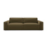 Victor 3-Sitzer Sofa, ausklappbar, mit Schlaffunktion und Bettkasten, aus Strukturierter Stoff in Grün (Moly 38), 246x100 cm von Micadoni – Bild 1