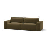 Victor 3-Sitzer Sofa, ausklappbar, mit Schlaffunktion und Bettkasten, aus Strukturierter Stoff in Grün (Moly 38), 246x100 cm von Micadoni – Bild 4