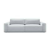 Victor 3-Sitzer Sofa, ausklappbar, mit Schlaffunktion und Bettkasten, aus Strukturierter Stoff in Hellgrau (Moly 70), 246x100 cm von Micadoni – Bild 1