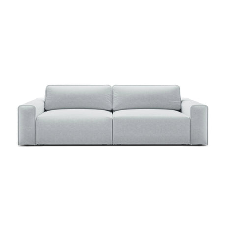 Victor 3-Sitzer Sofa, ausklappbar, mit Schlaffunktion und Bettkasten, aus Strukturierter Stoff in Hellgrau (Moly 70), 246x100 cm von Micadoni – Bild 1