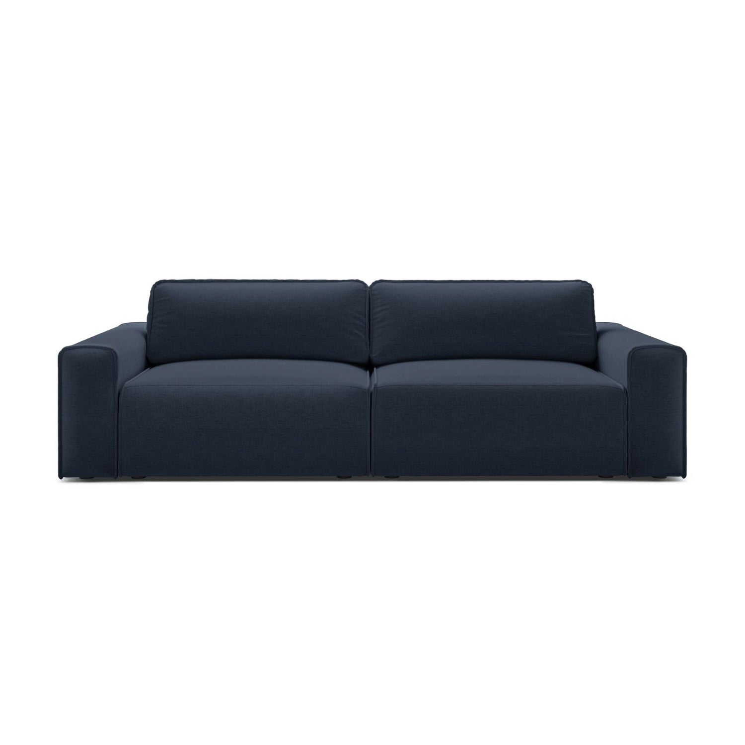 Victor 3-Sitzer Sofa, ausklappbar, mit Schlaffunktion und Bettkasten, aus Strukturierter Stoff in Königsblau (Moly 79), 246x100 cm von Micadoni – Bild 1