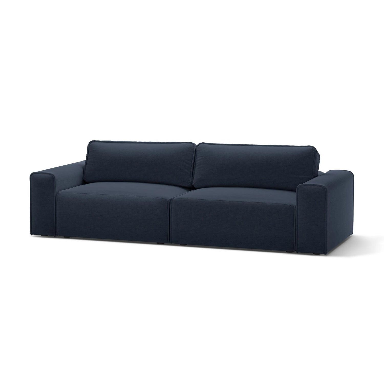 Victor 3-Sitzer Sofa, ausklappbar, mit Schlaffunktion und Bettkasten, aus Strukturierter Stoff in Königsblau (Moly 79), 246x100 cm von Micadoni – Bild 4