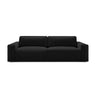 Victor 3-Sitzer Sofa, ausklappbar, mit Schlaffunktion und Bettkasten, aus Strukturierter Stoff in Schwarz (Moly 99), 246x100 cm von Micadoni – Bild 1