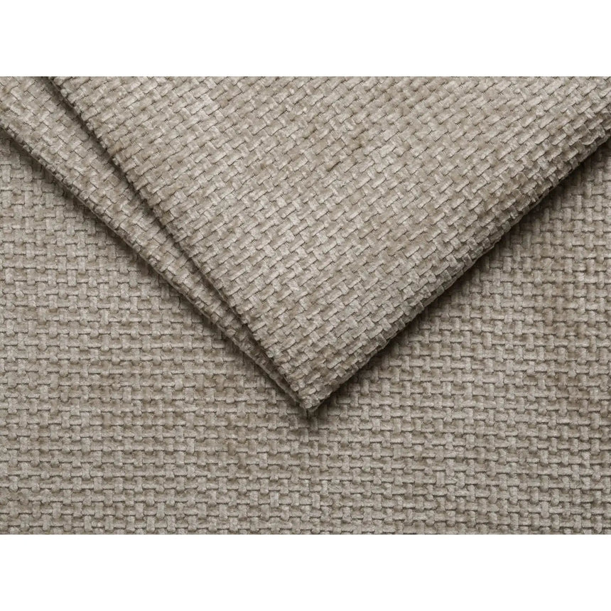 Whale Bett mit Buchenholzfüßen aus Chenille in Dunkelbeige (Eden 4 Beige), 140x200 cm von Micadoni – Bild 4