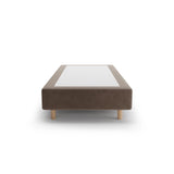 Whale Bett mit Buchenholzfüßen aus Samt in Warmes Grau (Paris Khaki), 100x200 cm von Micadoni – Bild 3