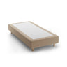 Whale Bett mit Buchenholzfüßen aus Strukturierter Stoff in Beige (BABEL TOFFEE), 100x200 cm von Micadoni – Bild 1