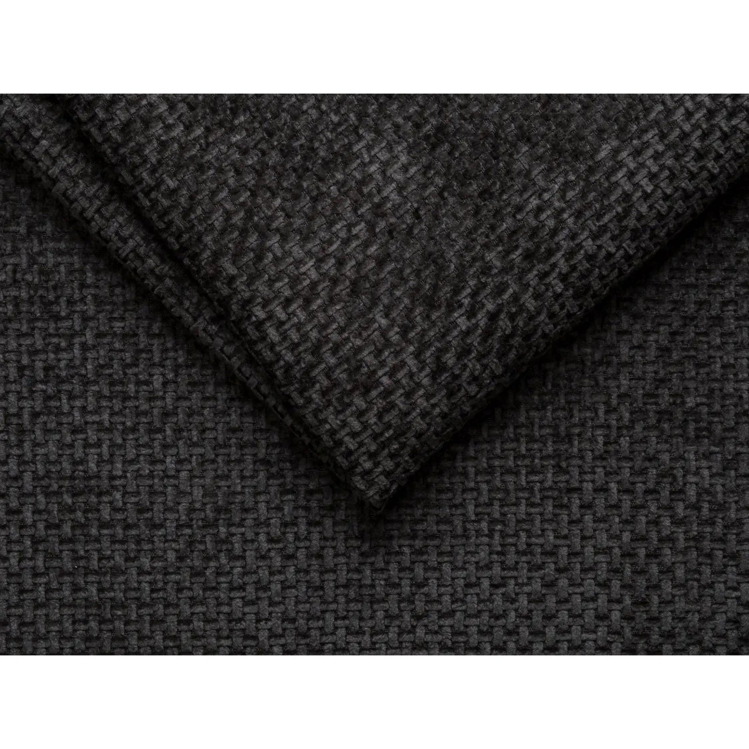 Whale Bett mit schwarzen Metallfüßen aus Chenille in Anthrazit (Eden 21 Black), 200x200 cm von Micadoni – Bild 4