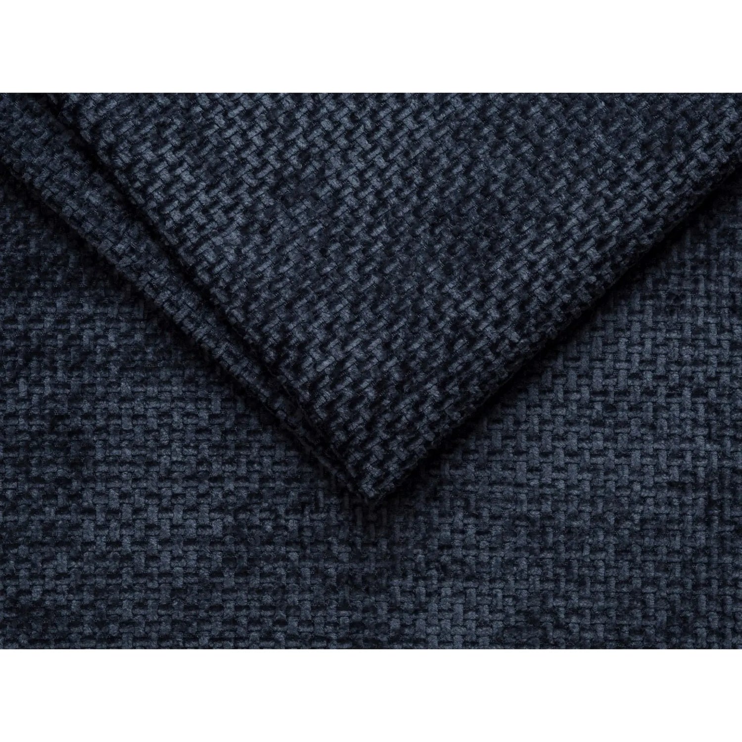Whale Bett mit schwarzen Metallfüßen aus Chenille in Marineblau (Eden 16 Deep Blue), 200x200 cm von Micadoni – Bild 4