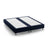 Whale Bett mit schwarzen Metallfüßen aus Samt in Dunkelblau (Paris Deep Blue), 160x200 cm von Micadoni – Bild 1