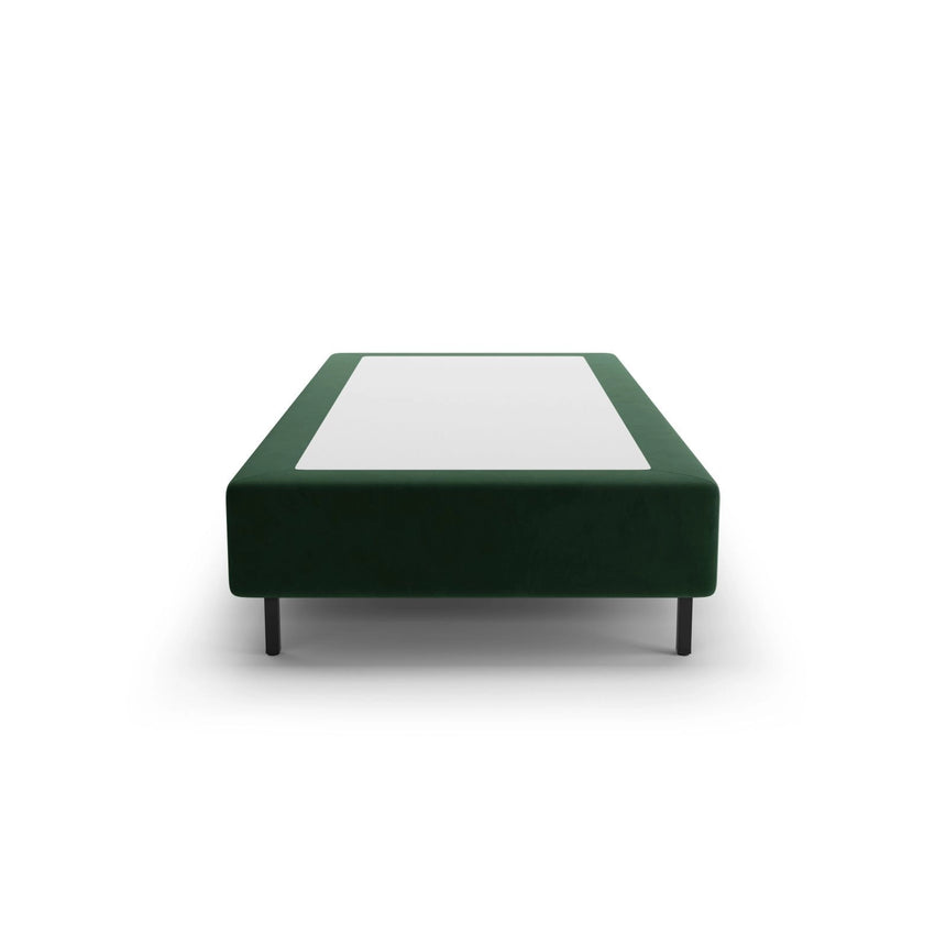 Whale Bett mit schwarzen Metallfüßen aus Samt in Grün (Paris Green), 80x200 cm von Micadoni – Bild 3