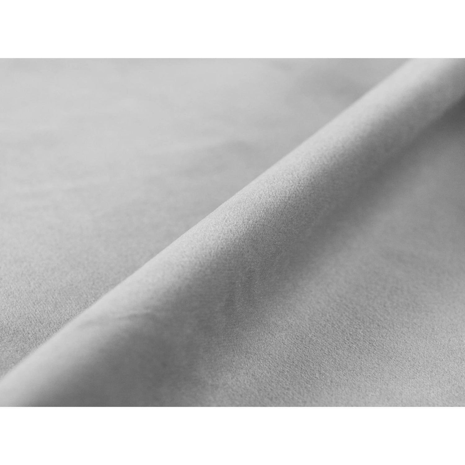 Whale Bett mit schwarzen Metallfüßen aus Samt in Hellgrau (Paris Light Grey), 90x200 cm von Micadoni – Bild 4