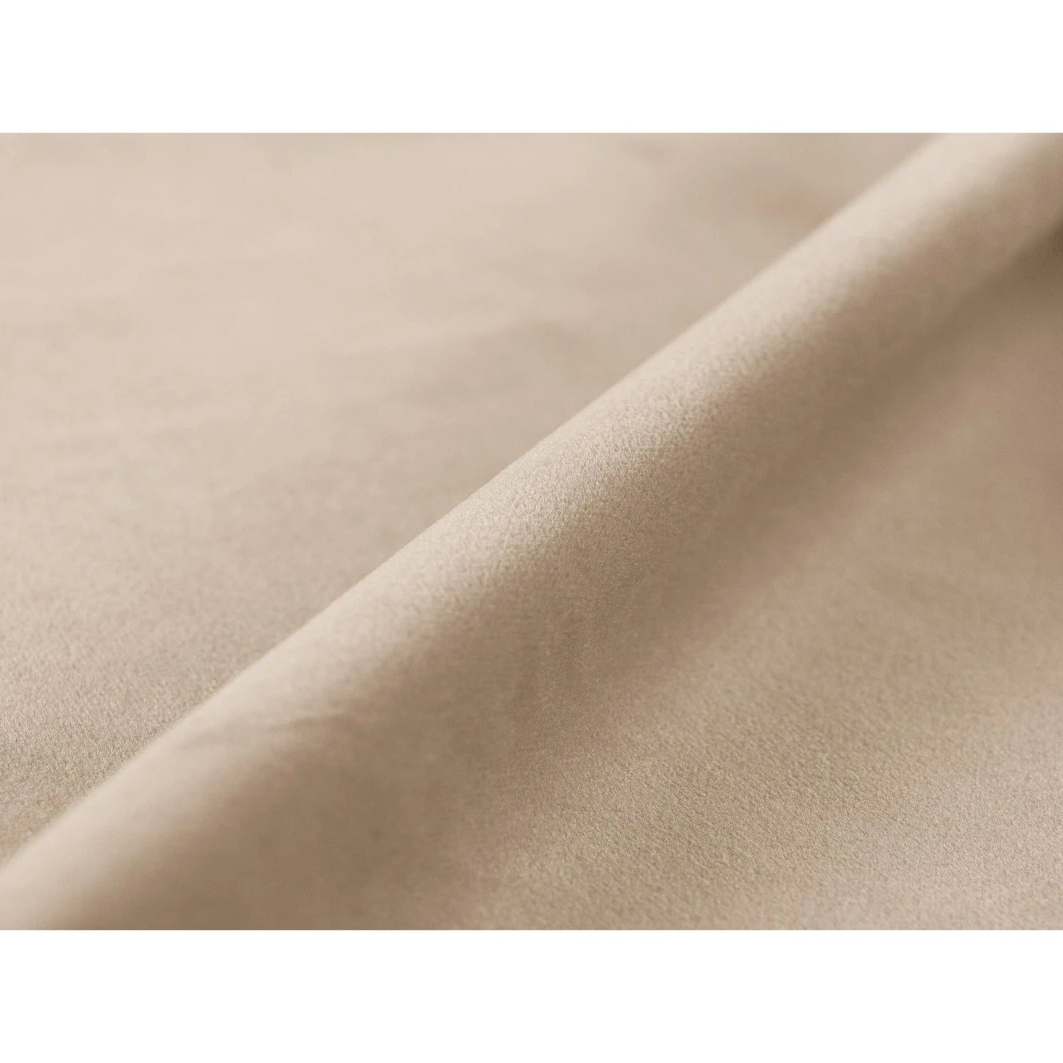 Whale Bett mit schwarzen Metallfüßen aus Samt in Nude (Paris Beige), 100x200 cm von Micadoni – Bild 4