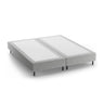 Whale Bett mit schwarzen Metallfüßen aus Strukturierter Stoff in Hellgrau (BABEL LIGHT GREY), 160x200 cm von Micadoni – Bild 1