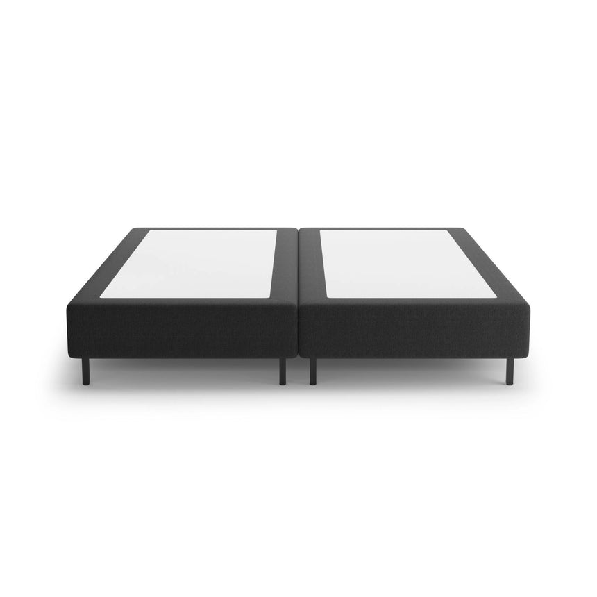 Whale Bett mit schwarzen Metallfüßen aus Strukturierter Stoff in Schwarz (BABEL BLACK), 200x200 cm von Micadoni – Bild 3