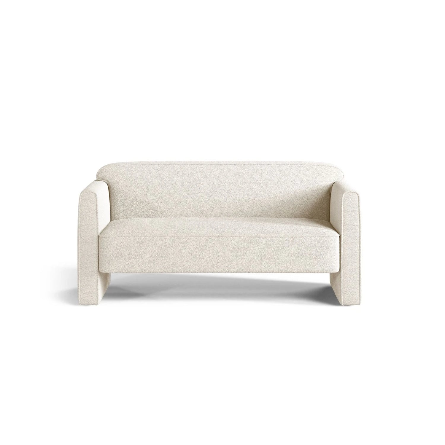 Abby 2-Sitzer Sofa aus Boucle (CORAL 15) in Elfenbein, 140x80 cm – Bild 1