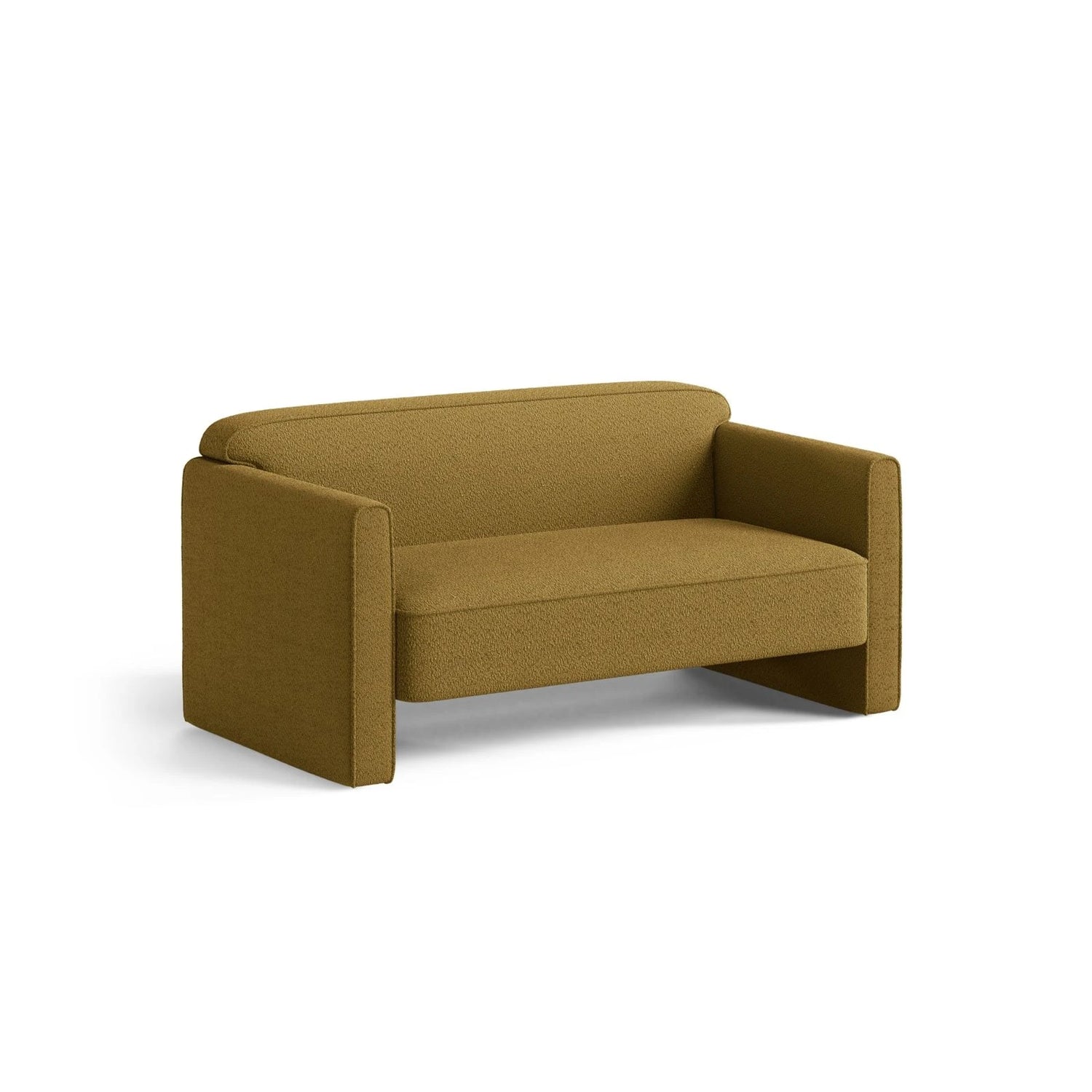 Abby 2-Sitzer Sofa aus Boucle (CORAL 30) in Olive, 140x80 cm – Bild 3