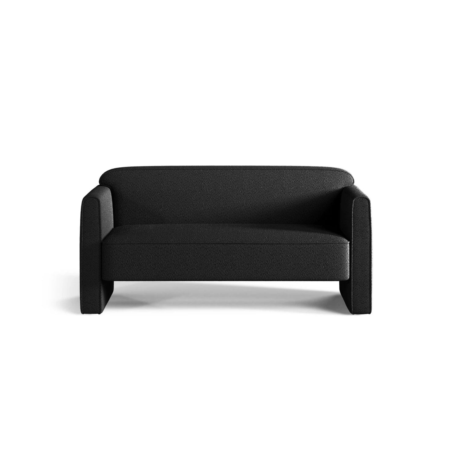 Abby 2-Sitzer Sofa aus Boucle (CORAL 60) in Schwarz, 140x80 cm – Bild 1