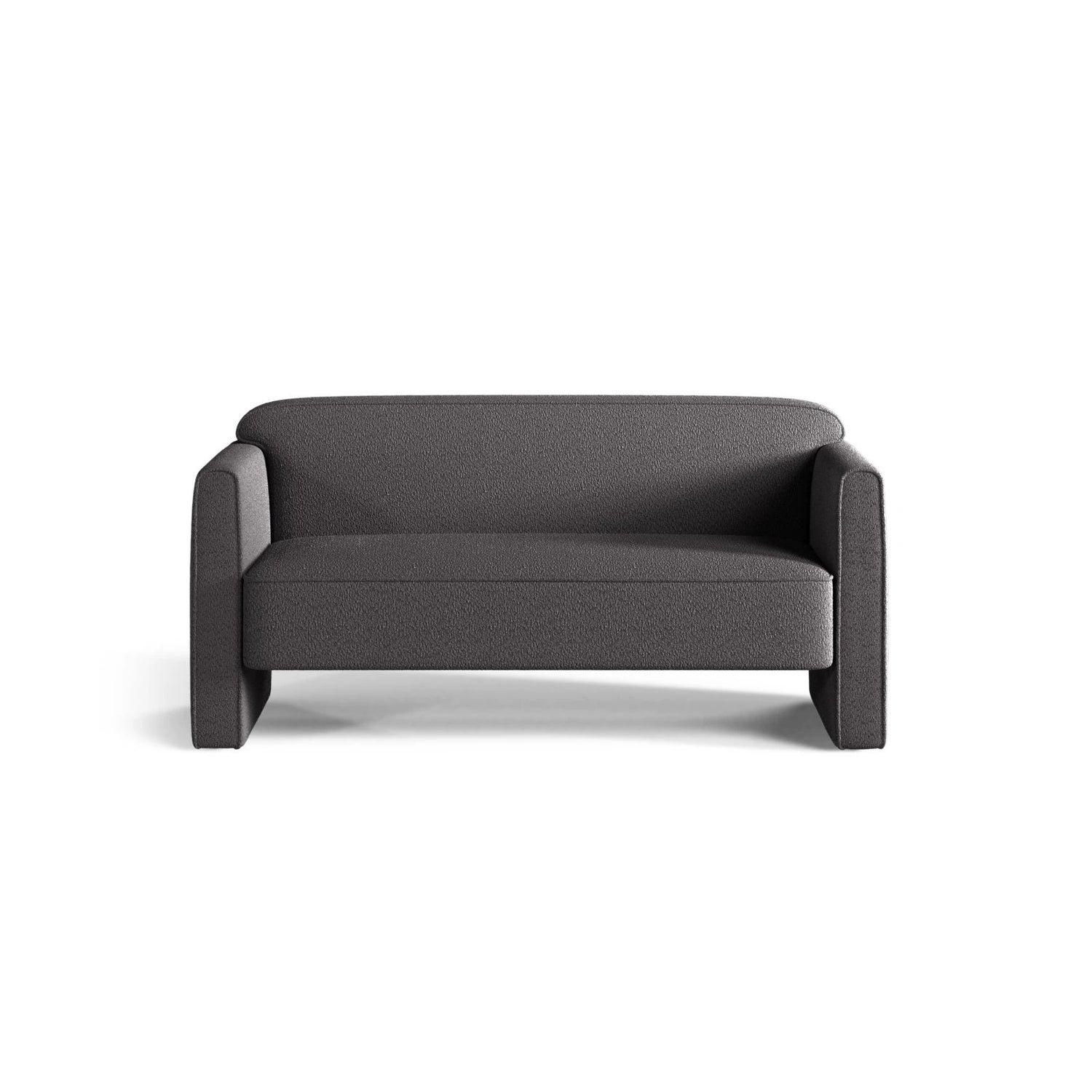 Abby 2-Sitzer Sofa aus Boucle (CORAL 80) in Graphit, 140x80 cm – Bild 1