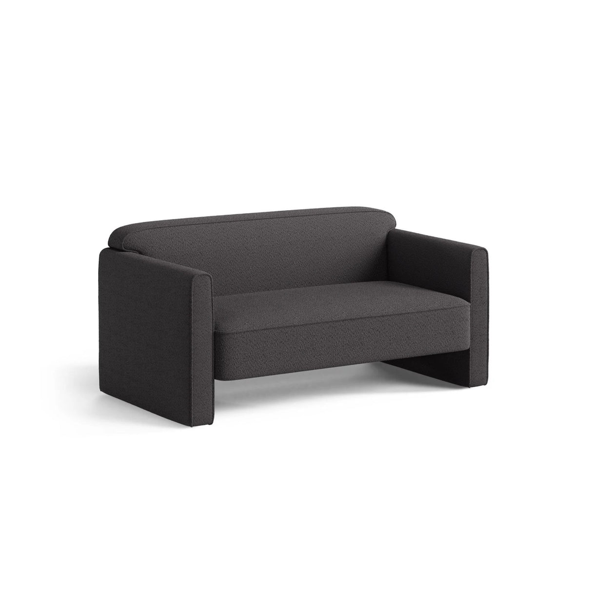Abby 2-Sitzer Sofa aus Boucle (CORAL 80) in Graphit, 140x80 cm – Bild 3