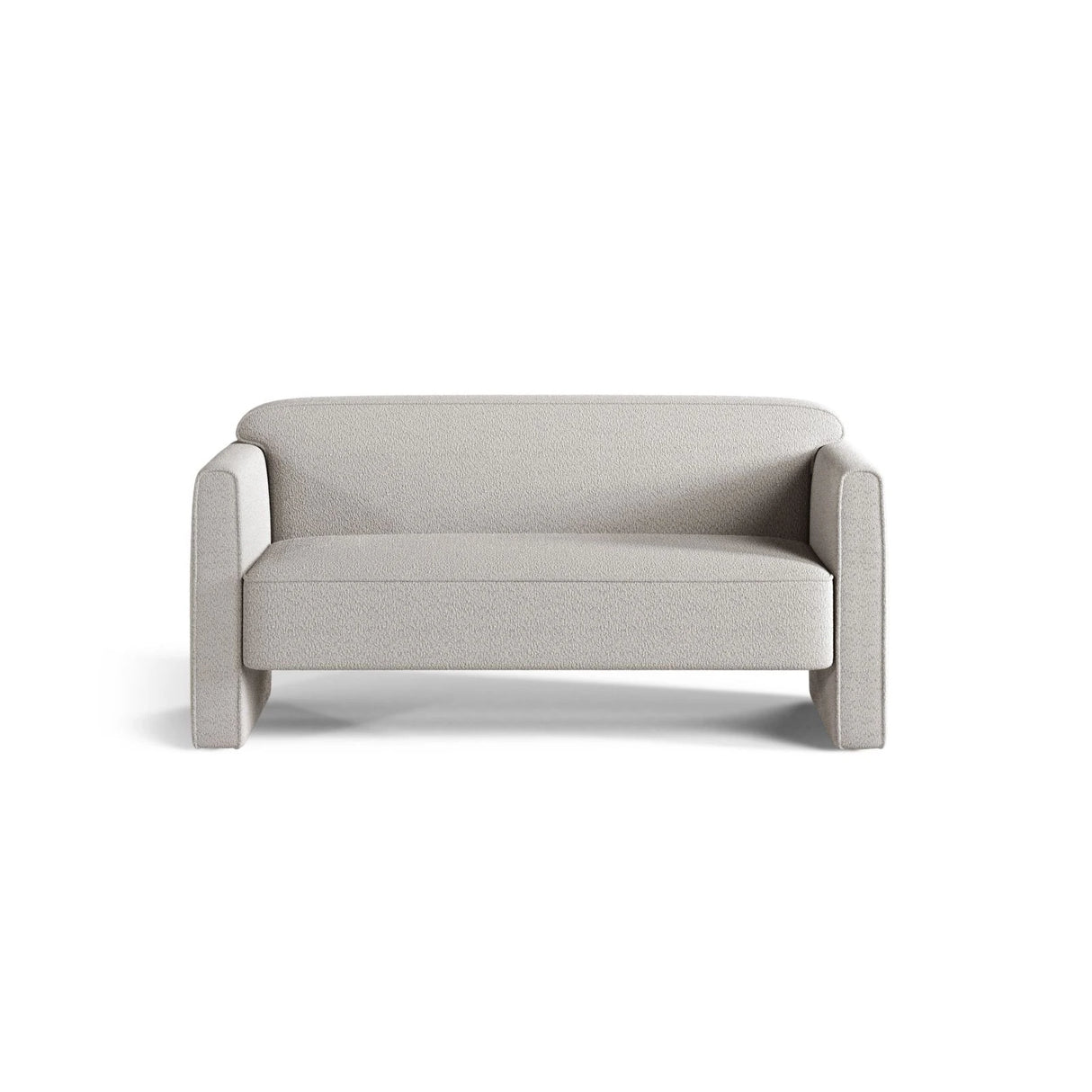 Abby 2-Sitzer Sofa aus Boucle (CORAL 85) in Hellgrau, 140x80 cm – Bild 1