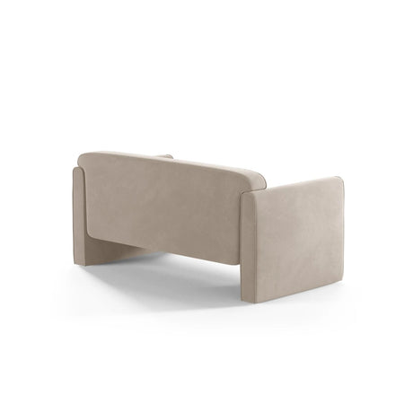 Abby 2-Sitzer Sofa aus Samt (Salvador 1) in Beige, 140x80 cm – Bild 4