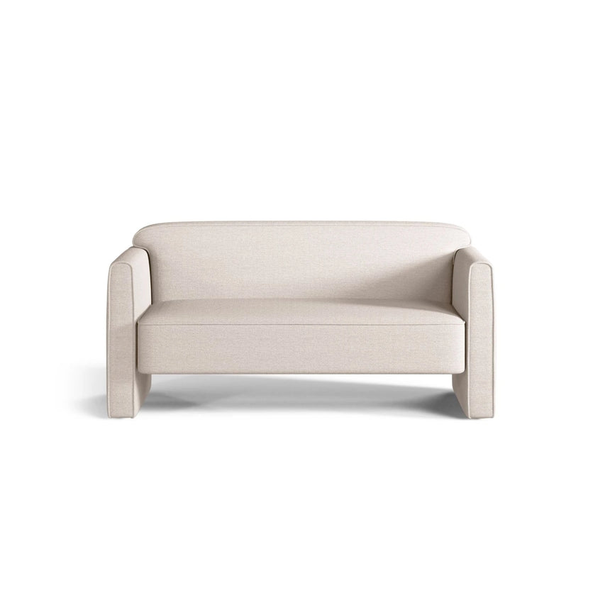 Abby 2-Sitzer Sofa aus Samt, Strukturstoff oder Boucle, 140x80 cm – Bild 1