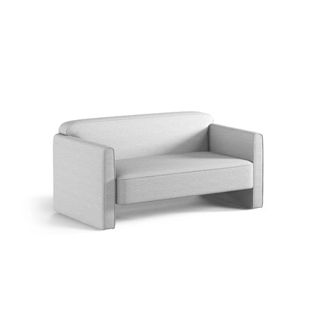 Abby 2-Sitzer Sofa aus Strukturierter Stoff (Heritage Cement) in Hellgrau, 140x80 cm – Bild 3
