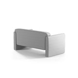 Abby 2-Sitzer Sofa aus Strukturierter Stoff (Heritage Cement) in Hellgrau, 140x80 cm – Bild 4