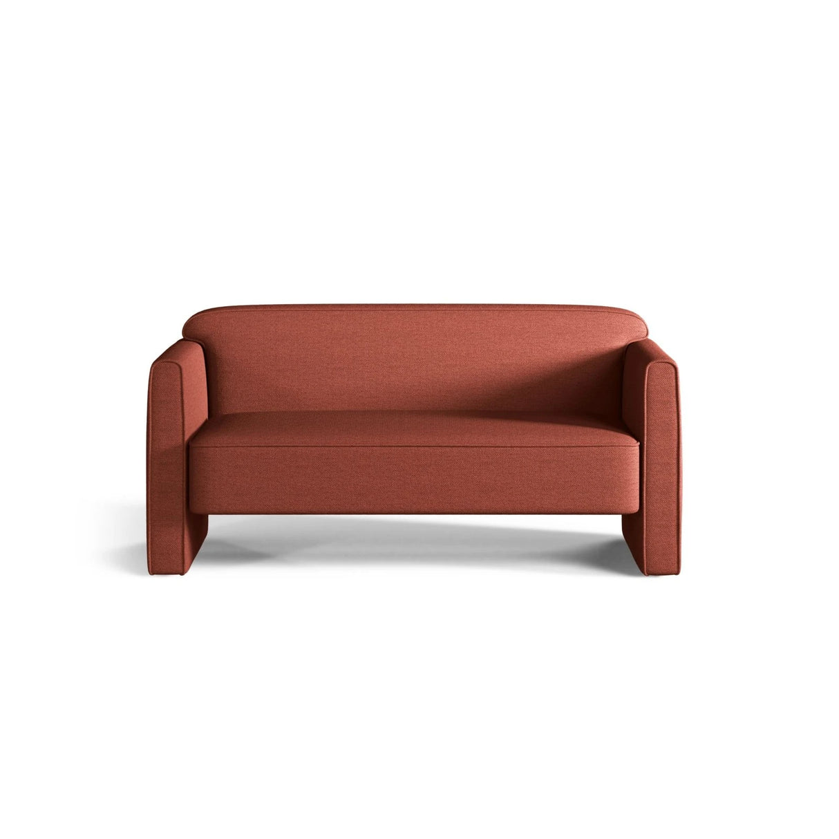 Abby 2-Sitzer Sofa aus Strukturierter Stoff (Heritage Terracotta) in Terrakotta, 140x80 cm – Bild 1