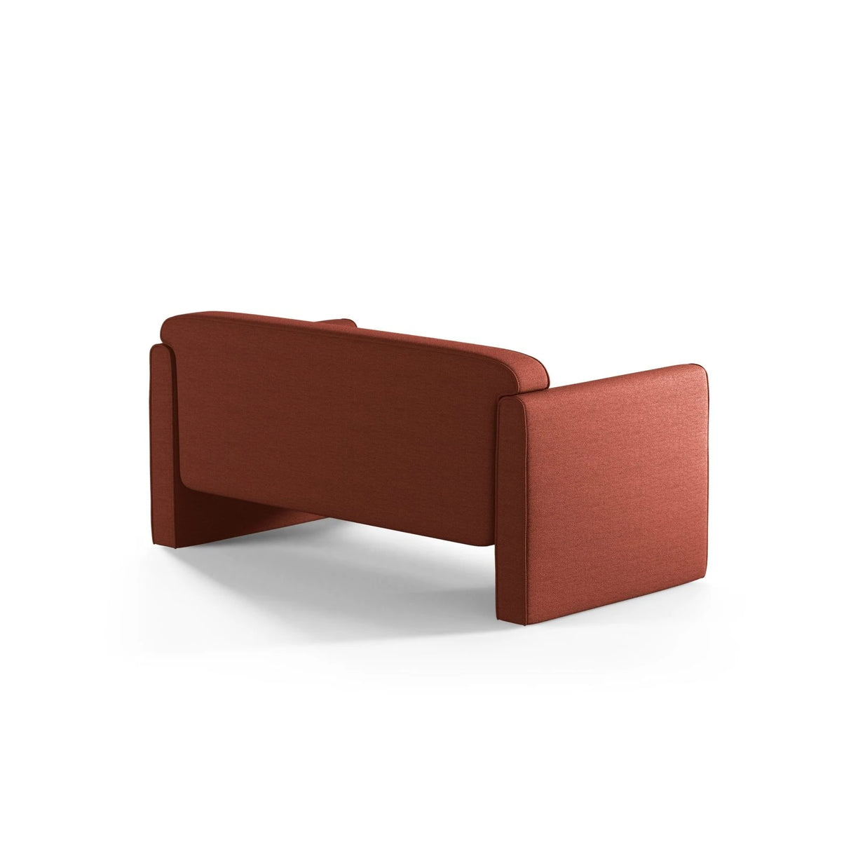 Abby 2-Sitzer Sofa aus Strukturierter Stoff (Heritage Terracotta) in Terrakotta, 140x80 cm – Bild 4