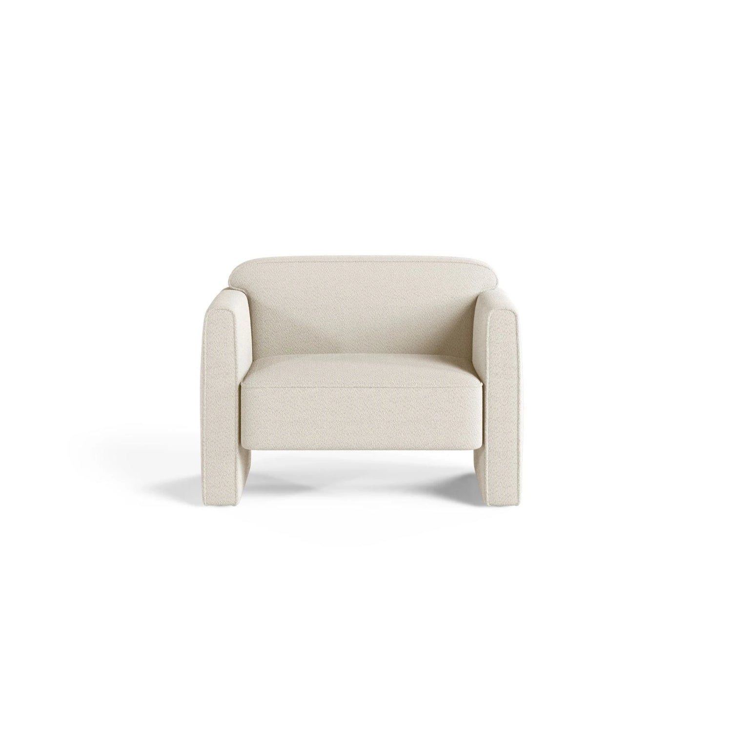 Abby Sessel aus Boucle (CORAL 15) in Elfenbein, 90x80 cm – Bild 1