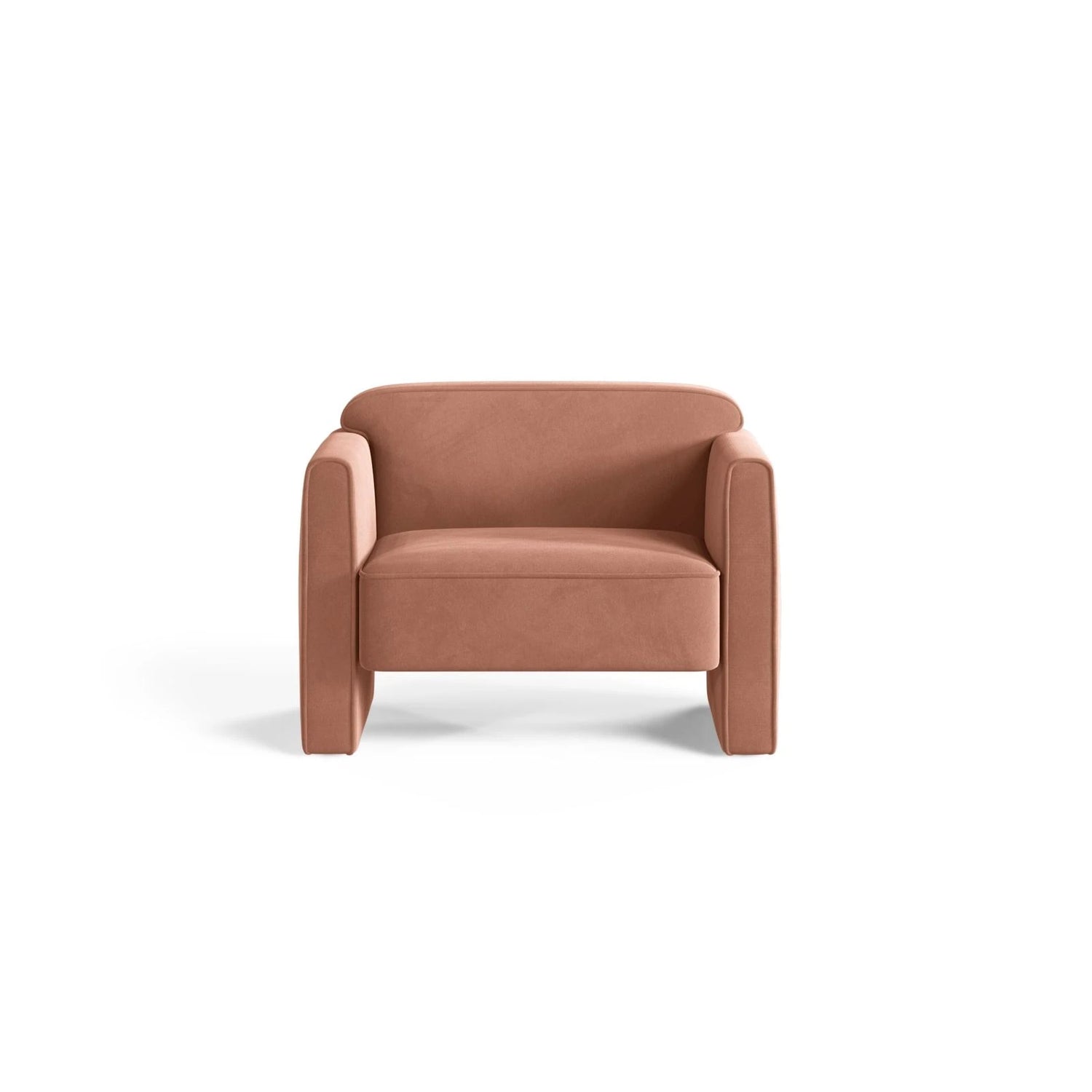 Abby Sessel aus Samt (Salvador 11) in Rosa, 90x80 cm – Bild 1