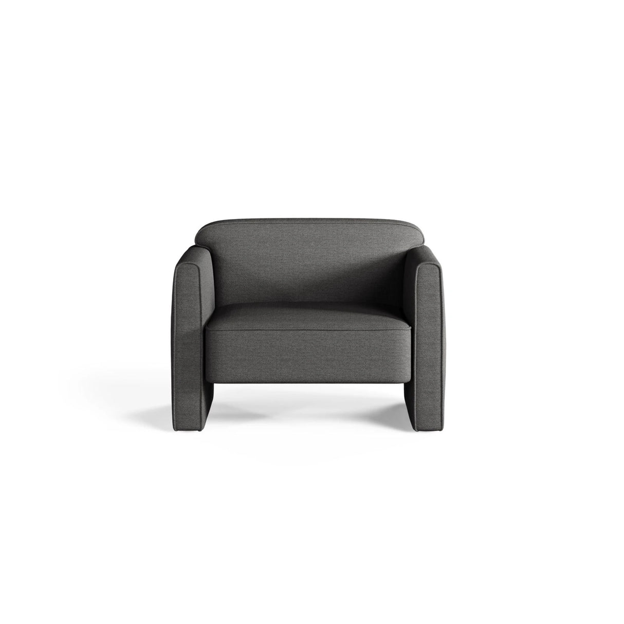 Abby Sessel aus Strukturierter Stoff (Heritage Ash) in Grau, 90x80 cm – Bild 1